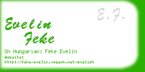 evelin feke business card